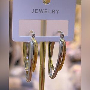 Elegant Gold and Silver Hoop Earrings